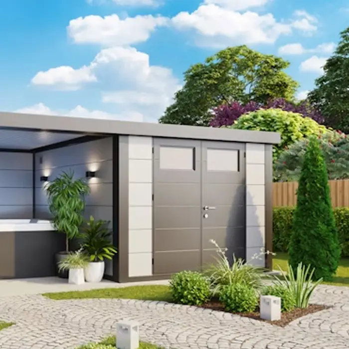abri de jardin en acier telluria classico 3030