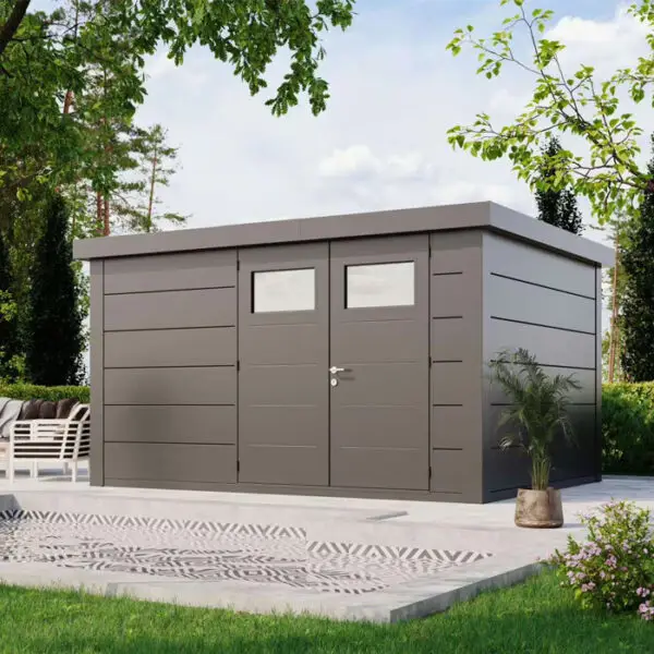 abri de jardin en acier telluria classico 39