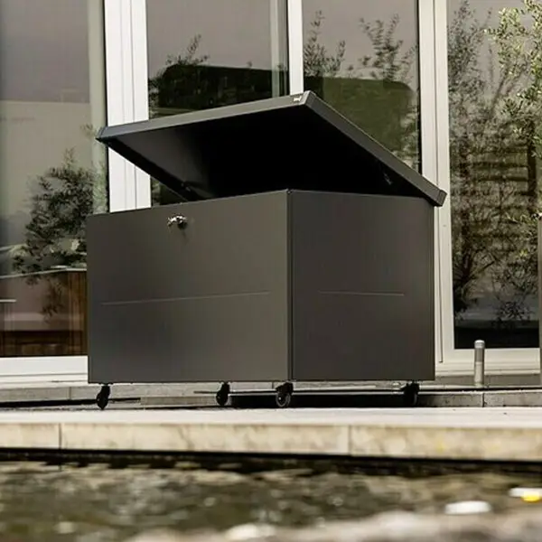 box de rangement pour jardin en acier telluria nevio 180