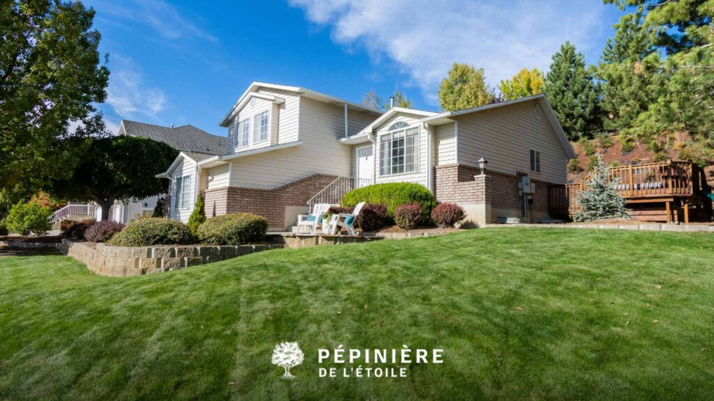 légère pente dans son jardin